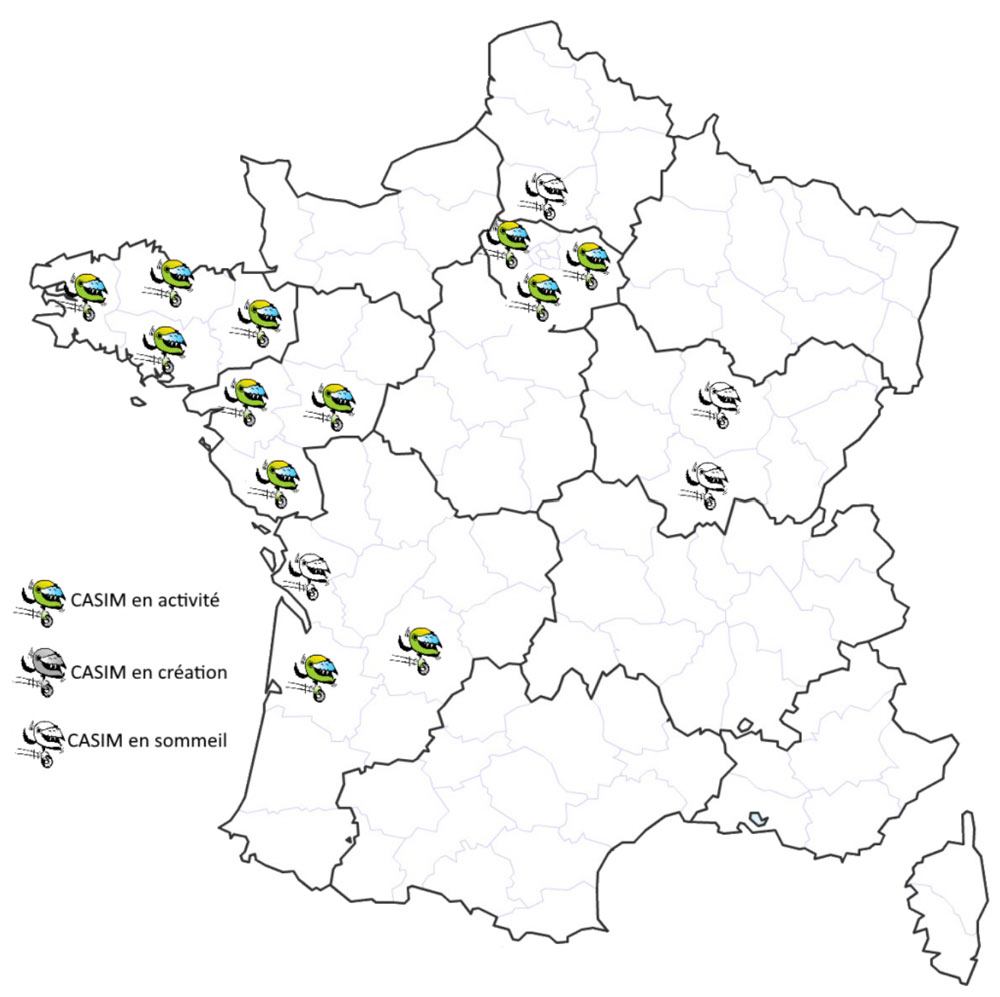 carte des casim en france